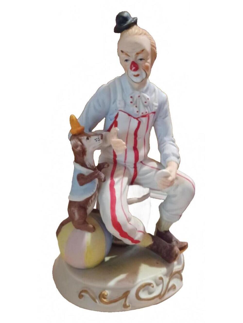 Price Products Collectible Ceramic Porcelain Clown With Dog